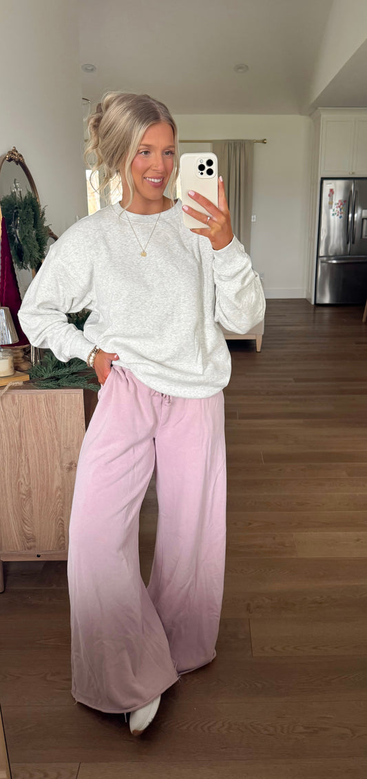 Fleece Crewneck - Heather Grey