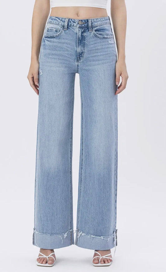 Vervet Baggy Wide Leg Denim - Lt. Wash