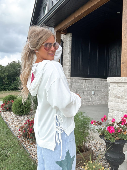 USA French Terry Hoodie - White