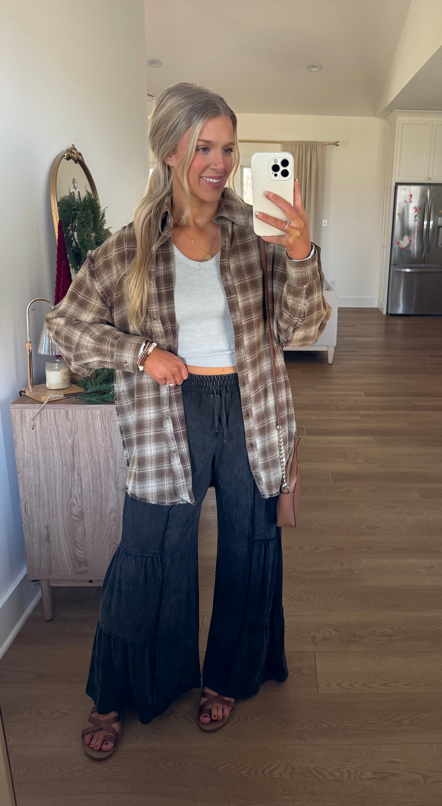 Lanie Flannel - Chocolate