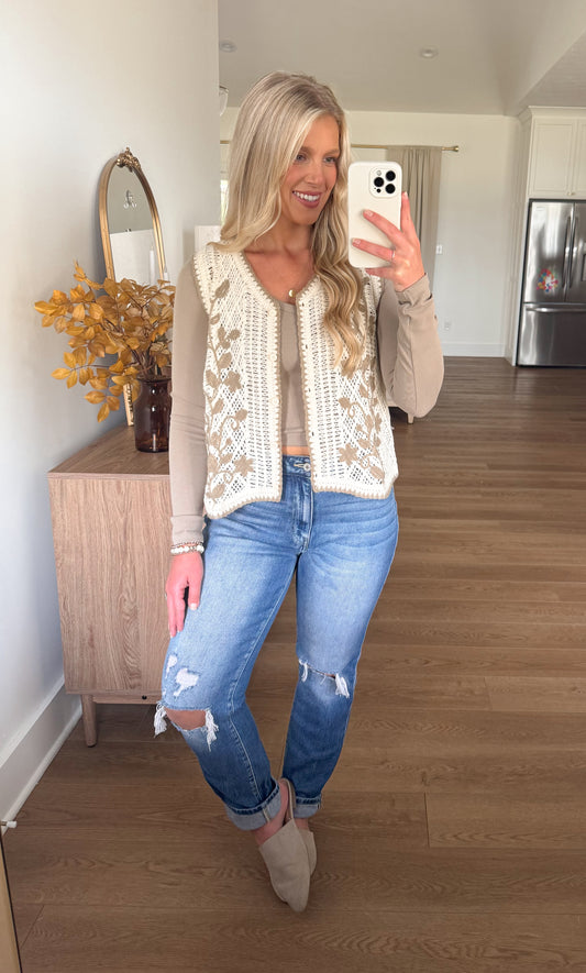 Sweet Meadow Crochet Vest
