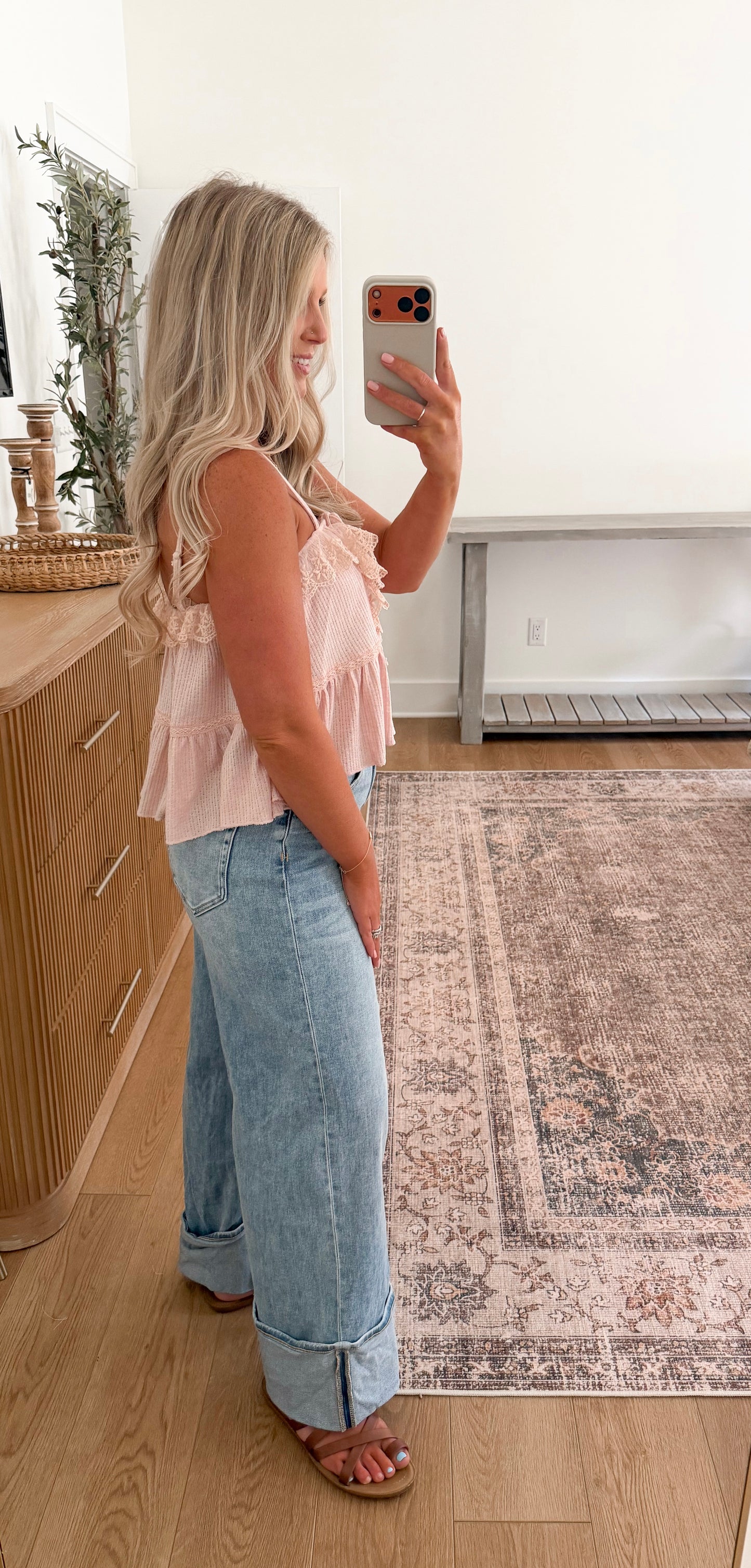 Good Intentions Tie Tank - Blush