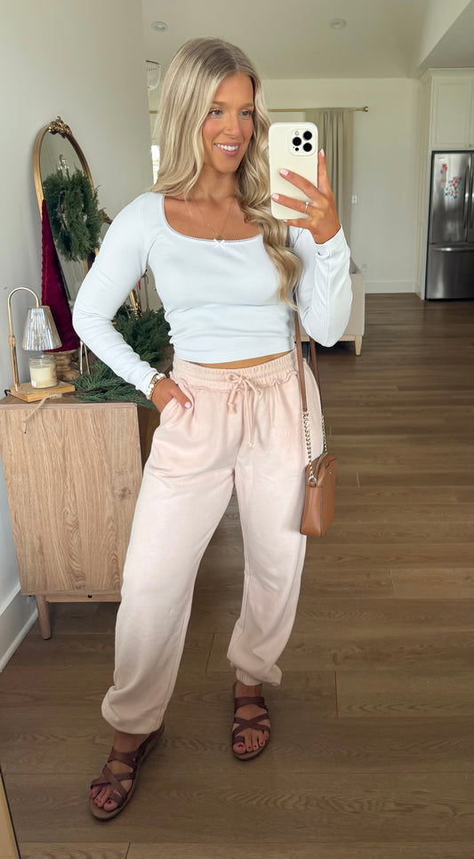 True To You Jogger - Baby Pink