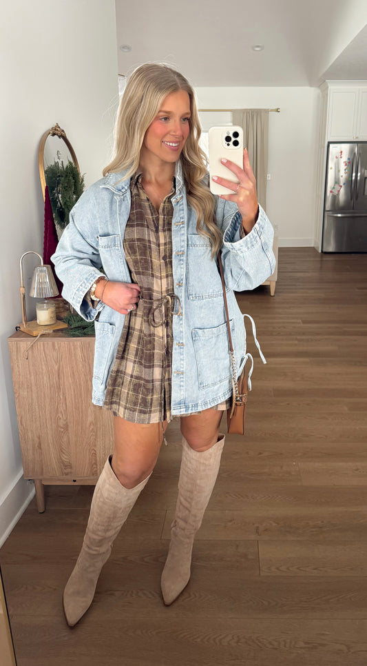 Timeless Plaid Romper Dress