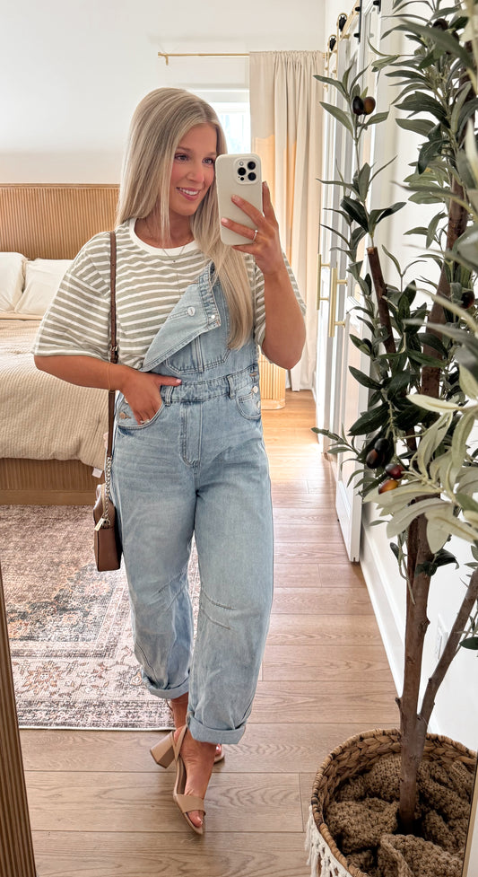 Hayden Striped Tee - Sage