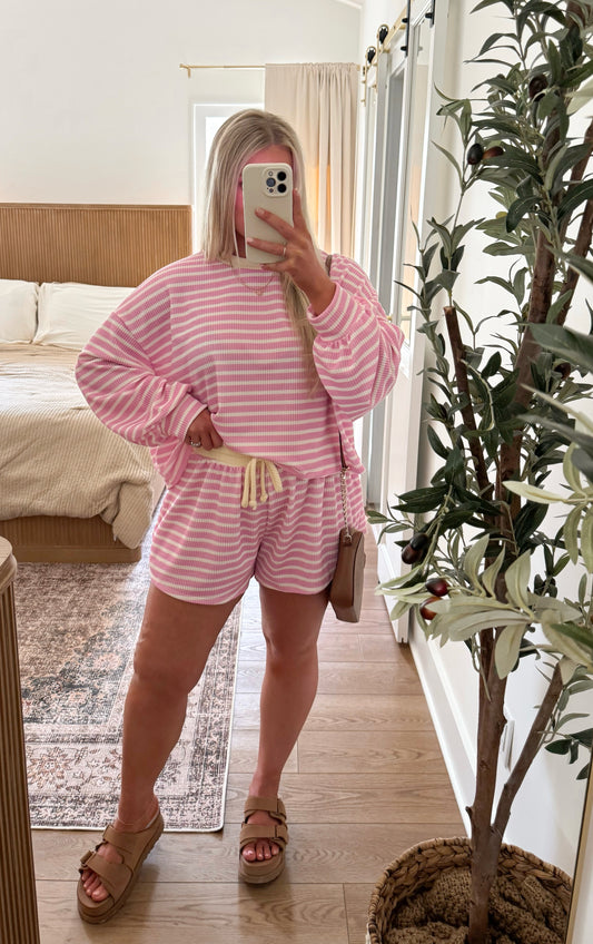 Pink Lemonade Striped Set
