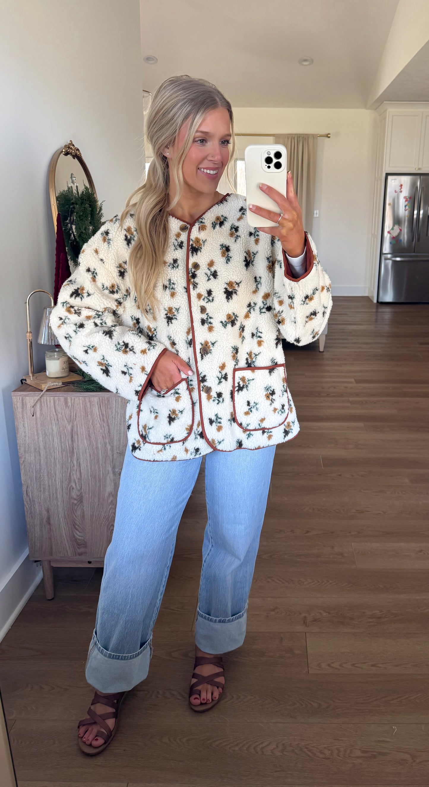 Floral Sherpa Jacket