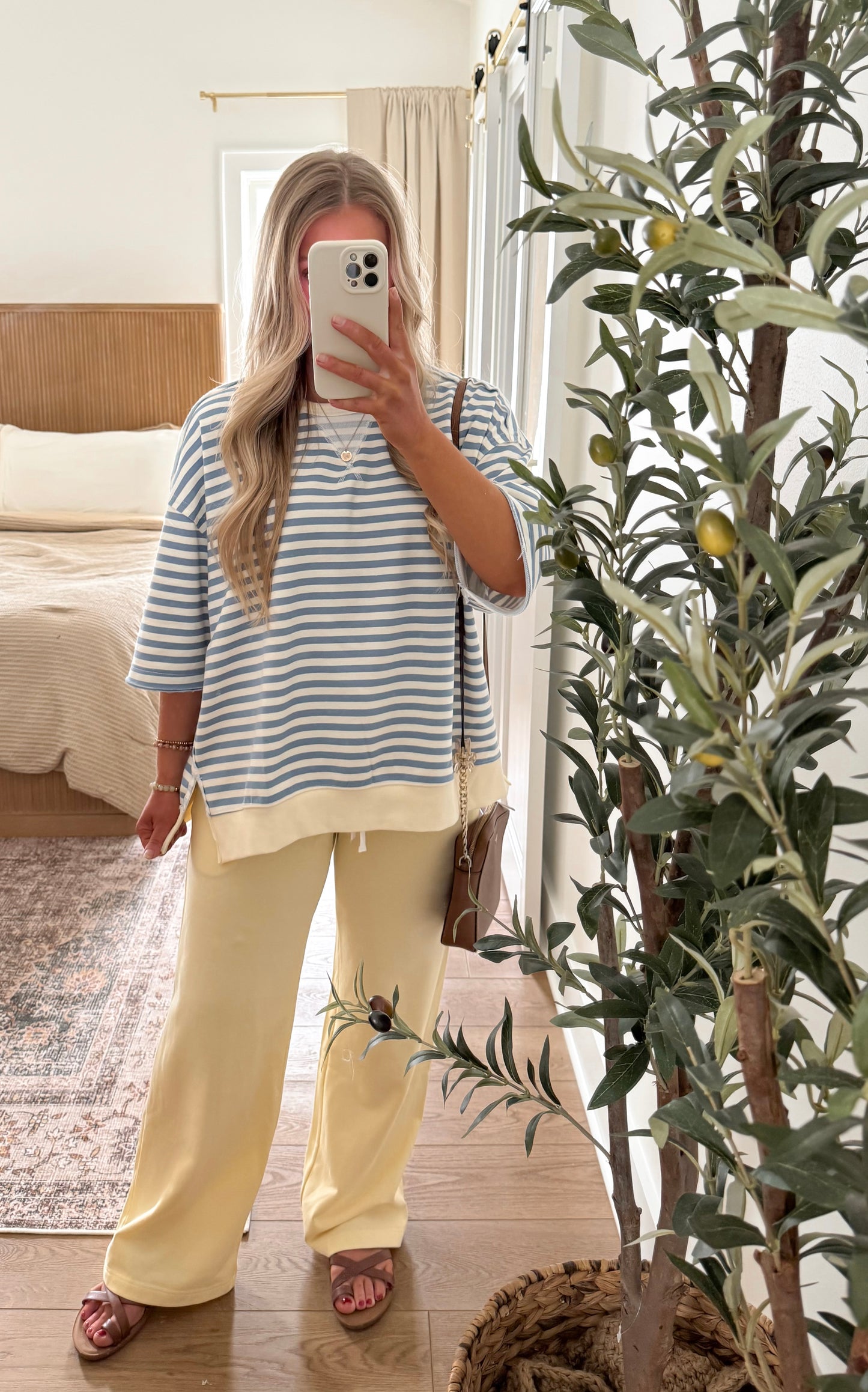 Striped French Terry Top