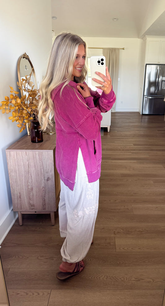 Chill Vibes Hoodie - Berry