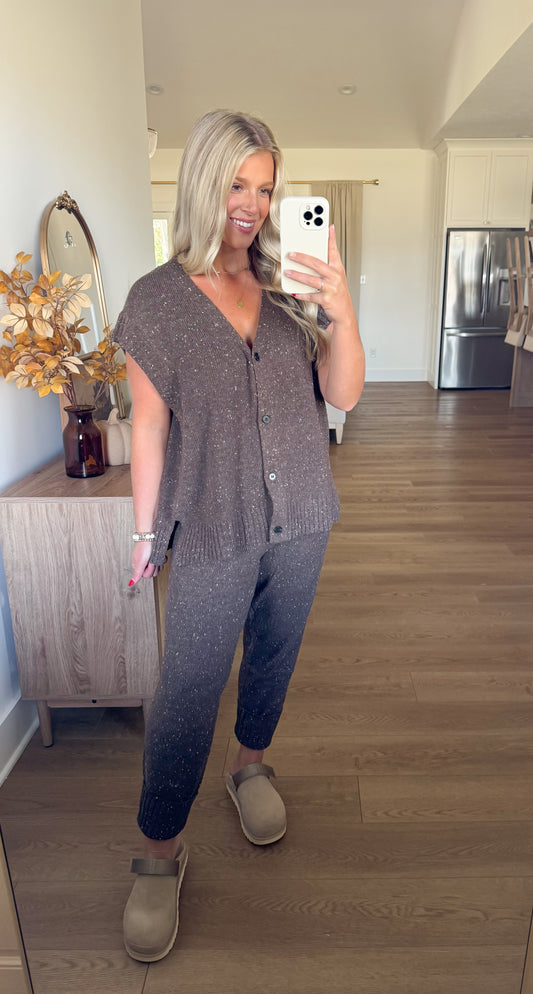 Sweater Vest Set - Chocolate