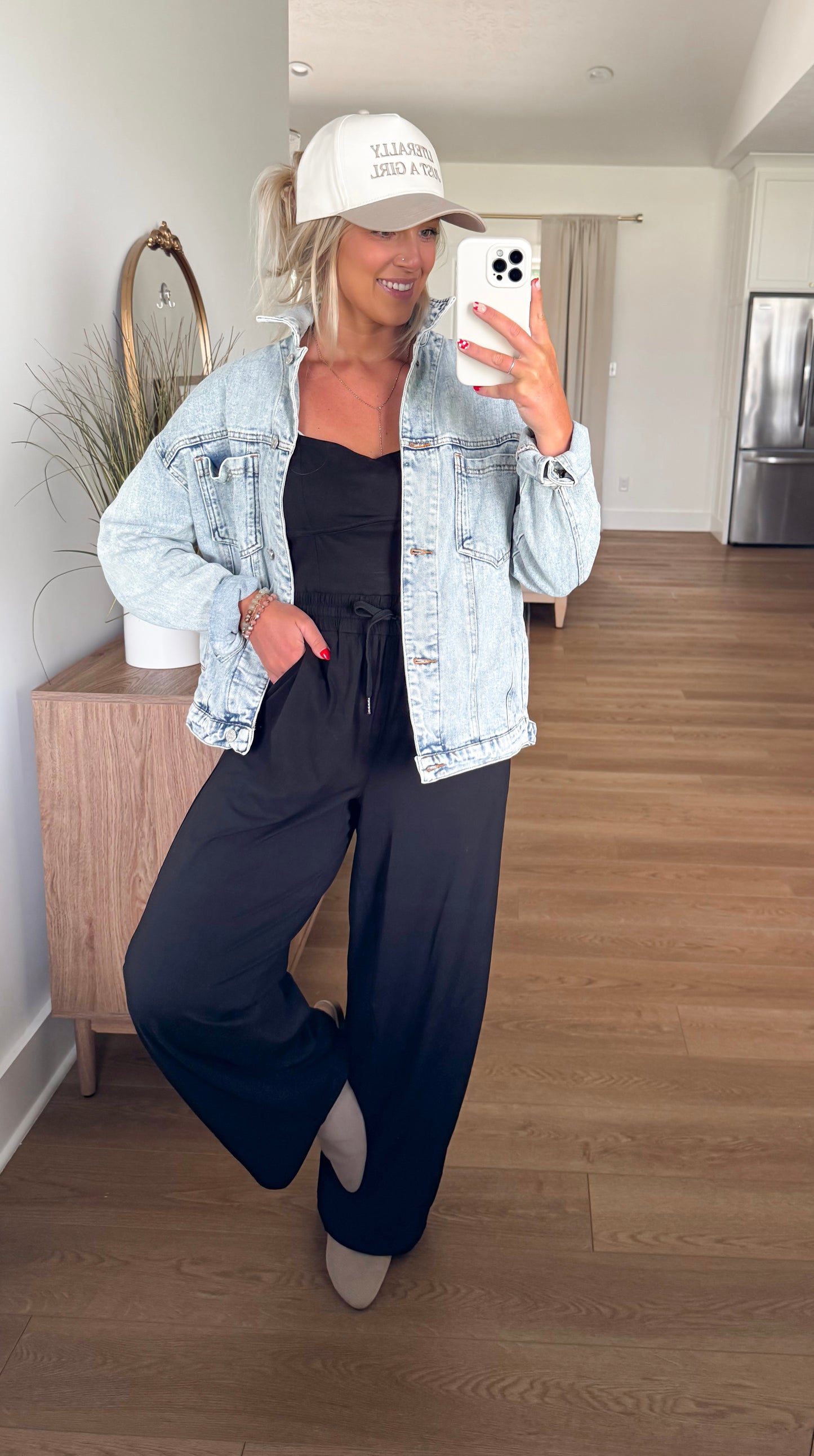 Square Neck Jumpsuit - Black