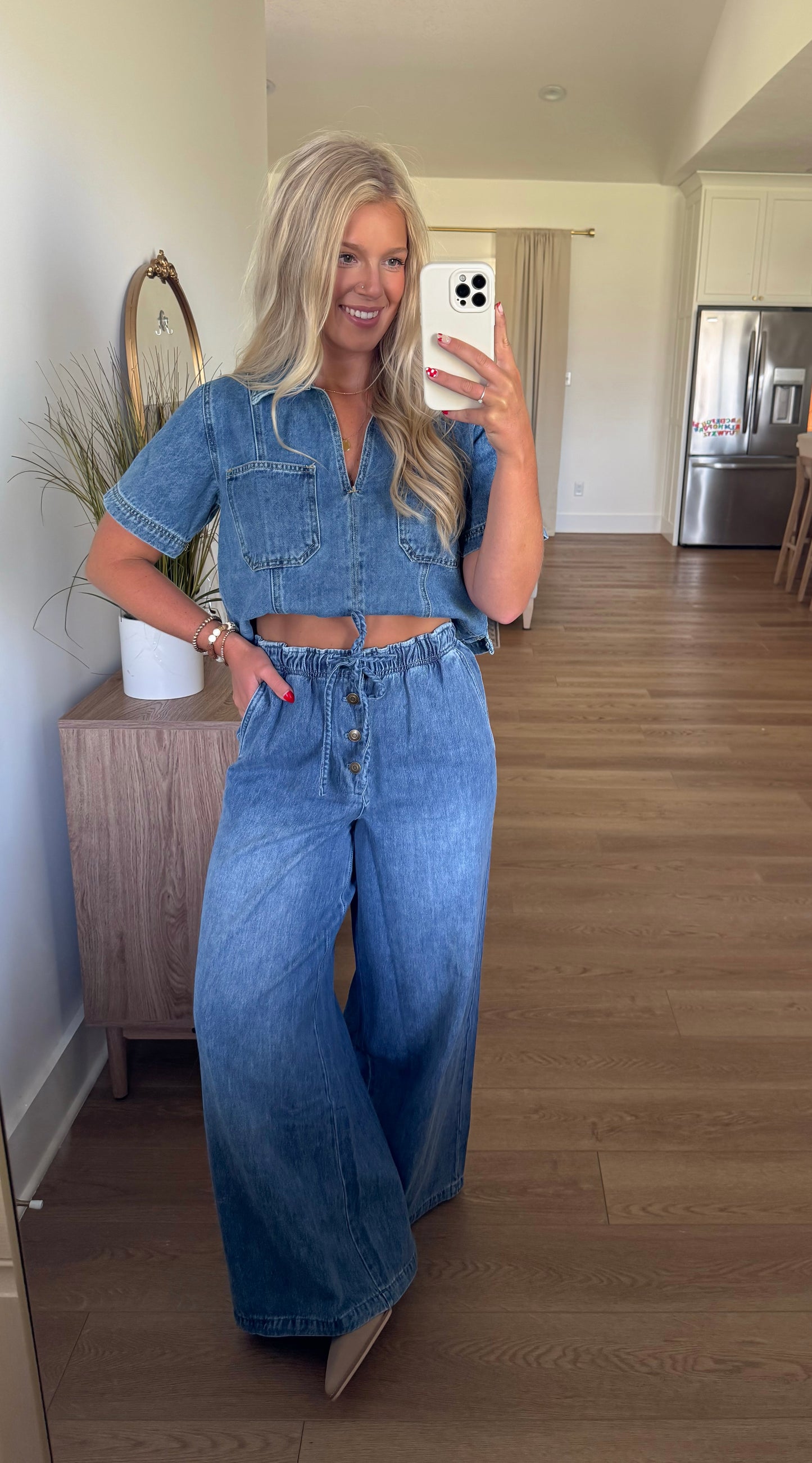 Cropped Denim Top