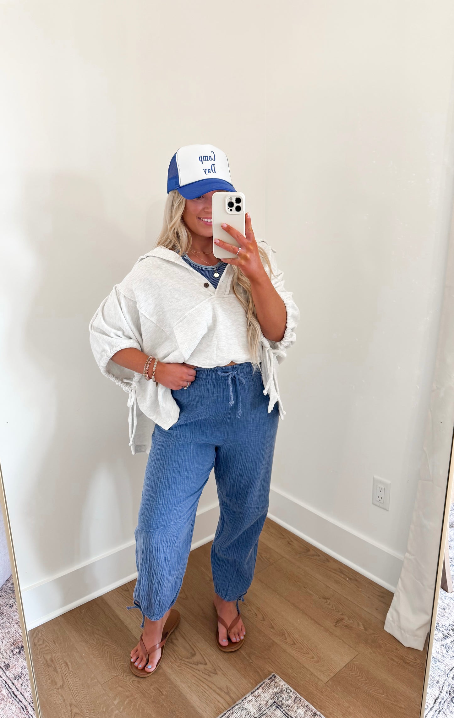Cotton Gauze Pants - Indigo