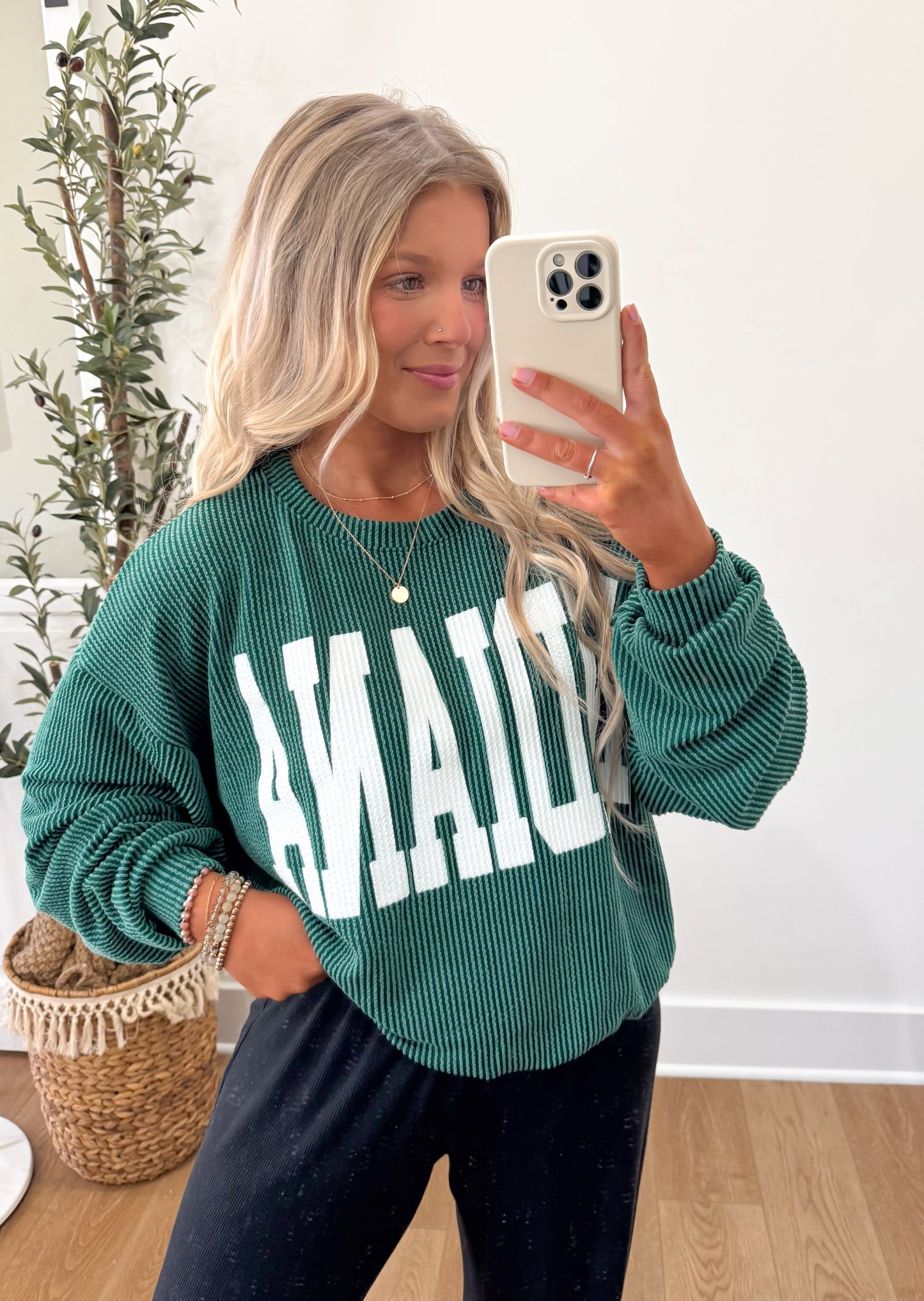 Indiana Crewneck - Hunter Green