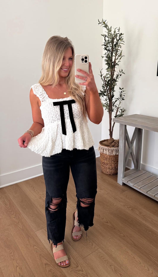 Annie Ribbon Tie Tank