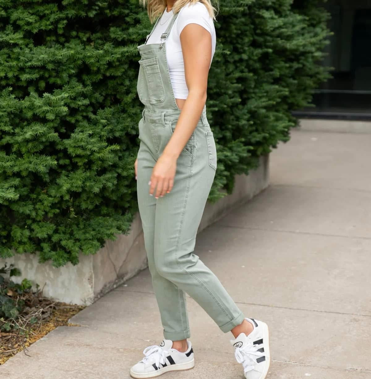 Judy Blue Overalls - Olive