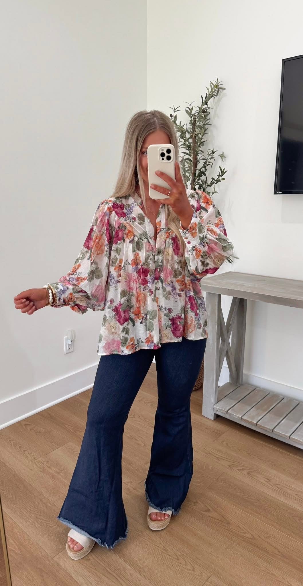 Vintage Floral Blouse