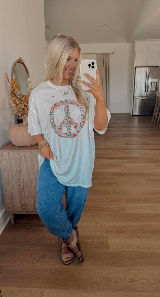 Peace Tee - White