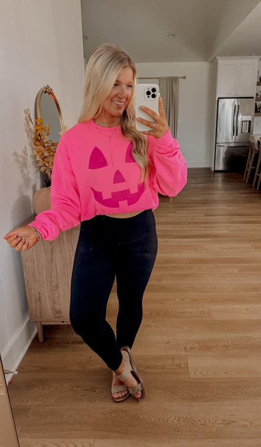 Pumpkin Crewneck - Hot Pink