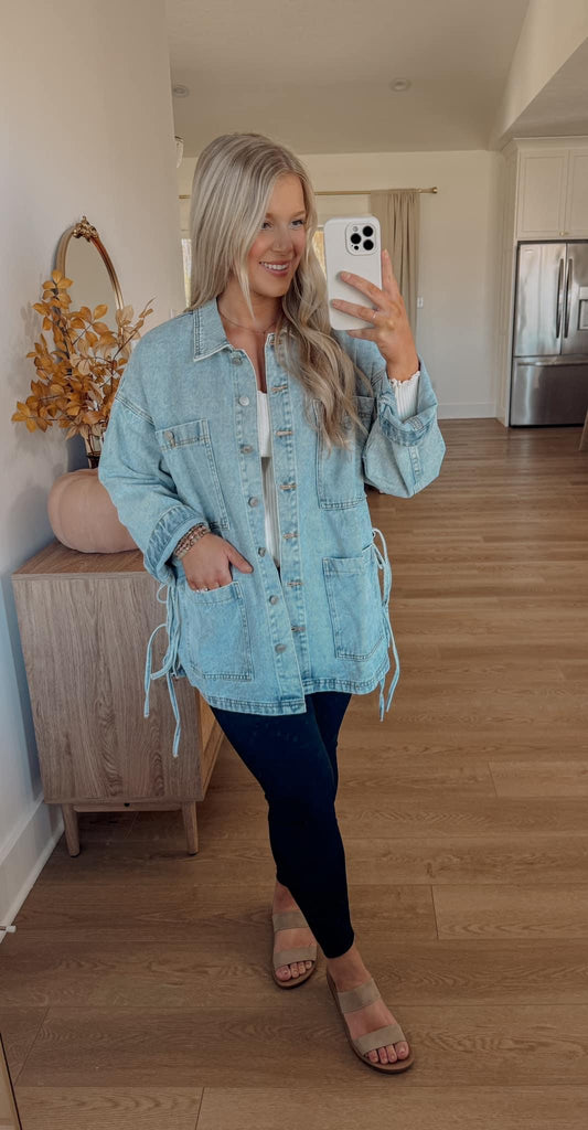 Denim Boho Jacket - Light Denim