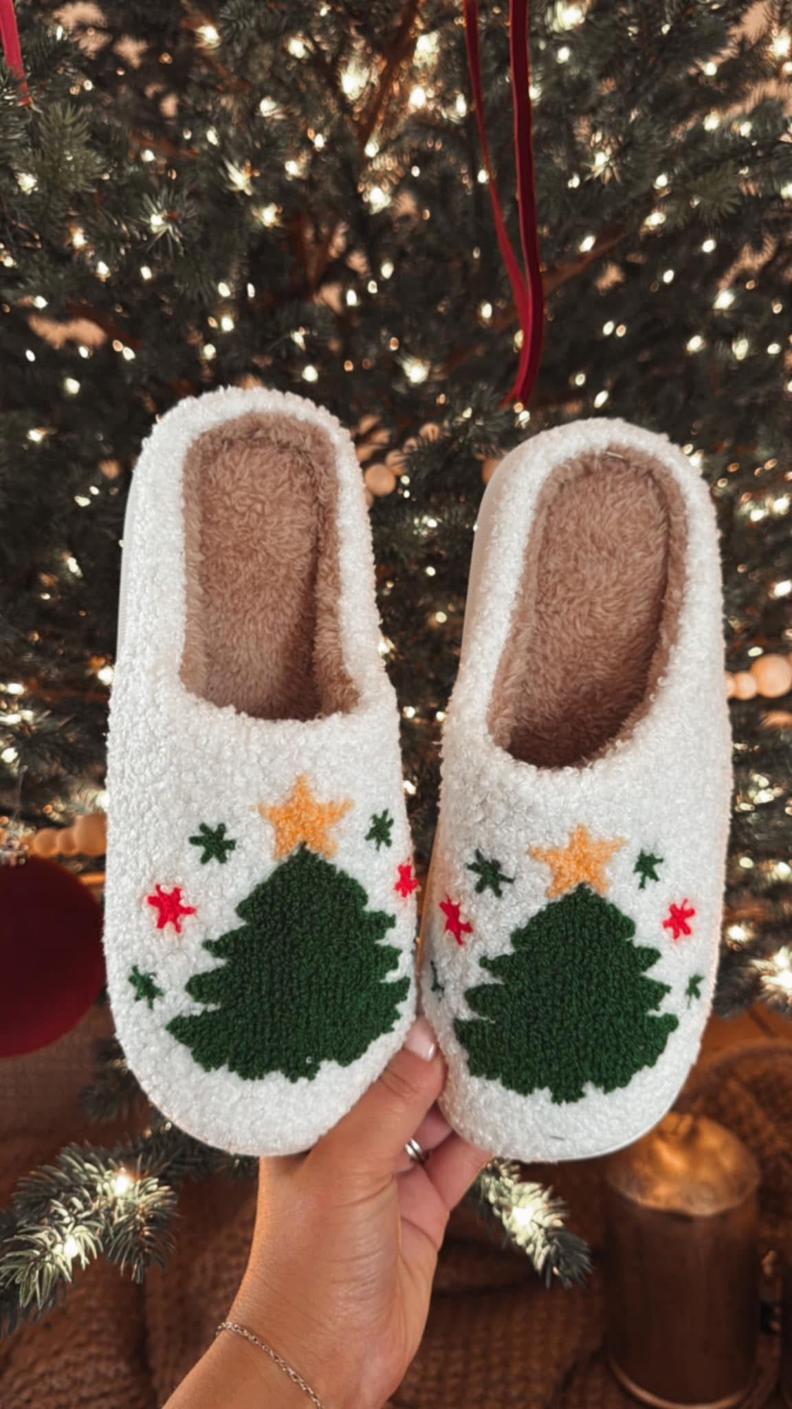 Christmas Tree Slippers