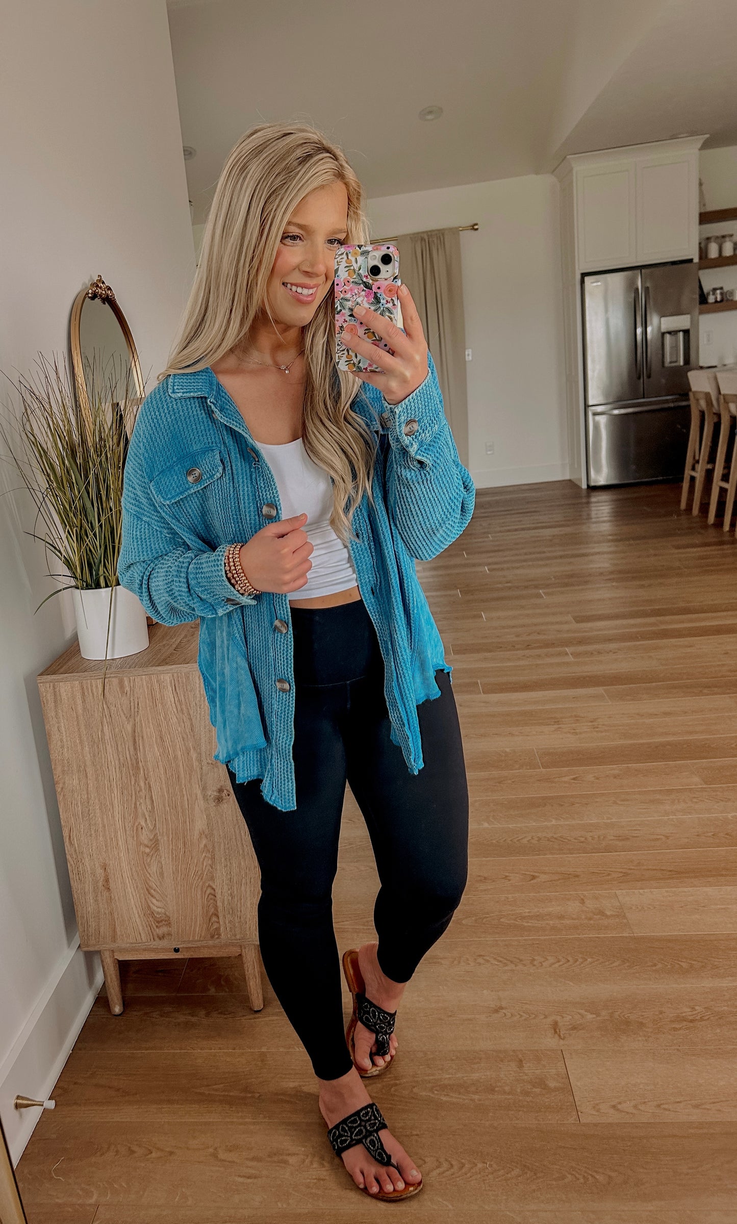 Remind Me Later Waffle Jacket