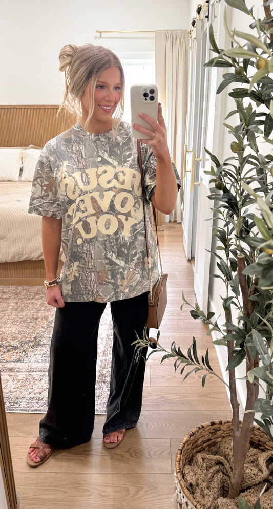 Jesus Loves You Tee - Camo