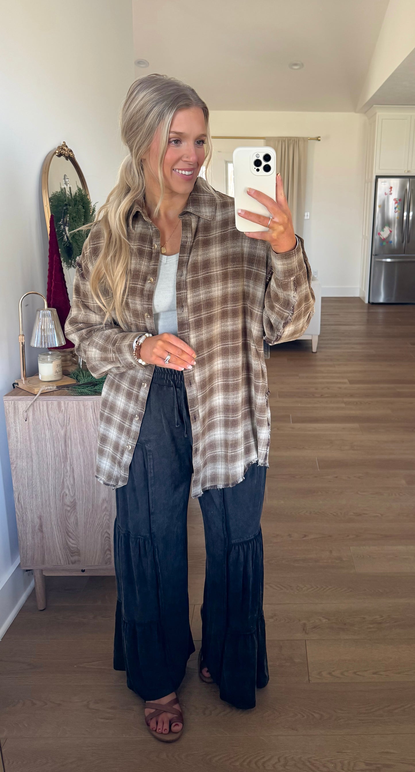 Lanie Flannel - Chocolate