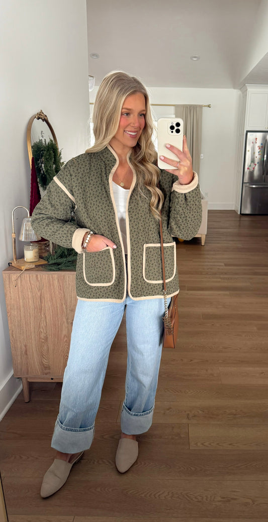 Aspen Quilted Jacket - Olive