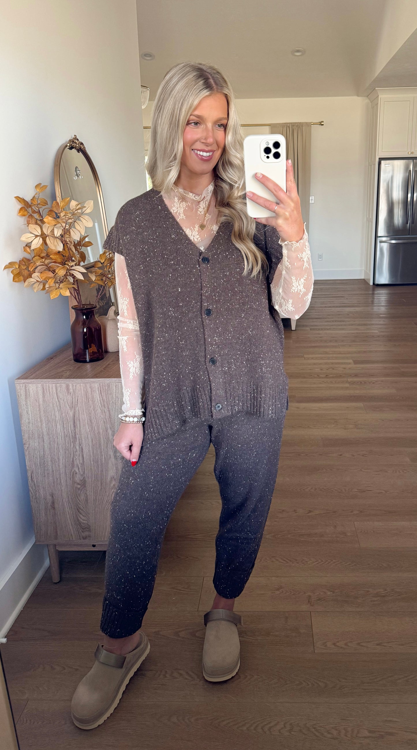 Sweater Vest Set - Chocolate