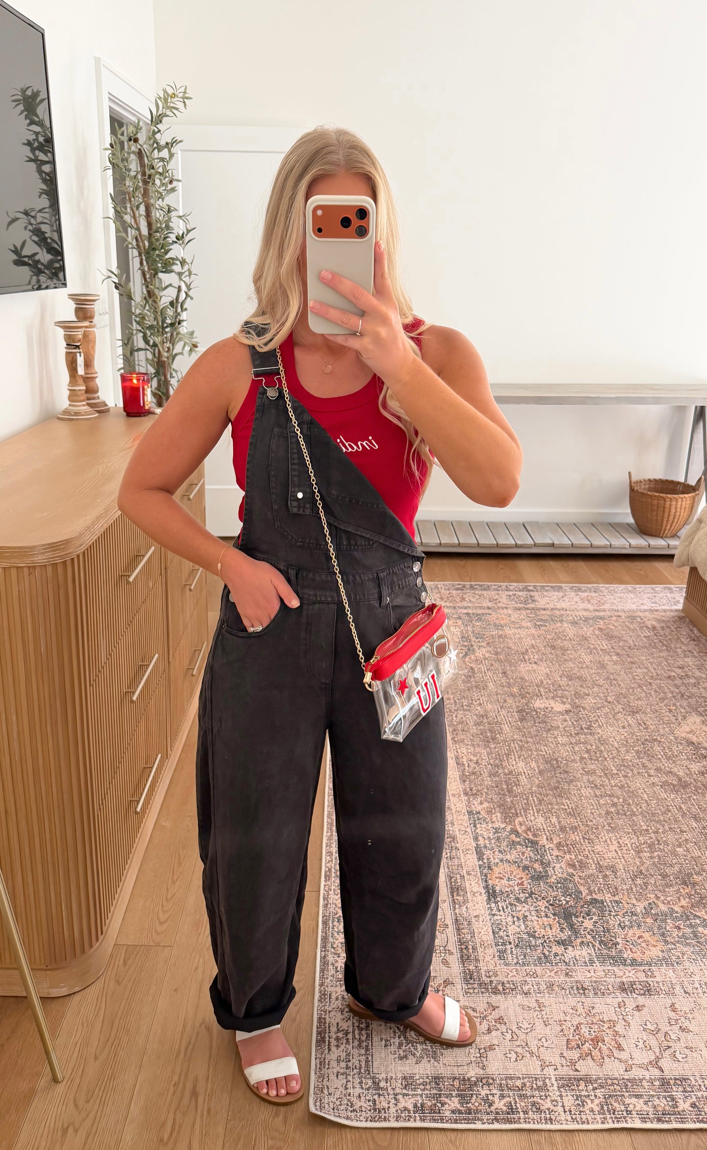 Vintage Washed Overalls - Black