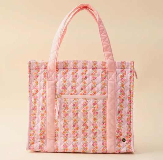 Everyday Quilted Tote - Petal Parade Pink
