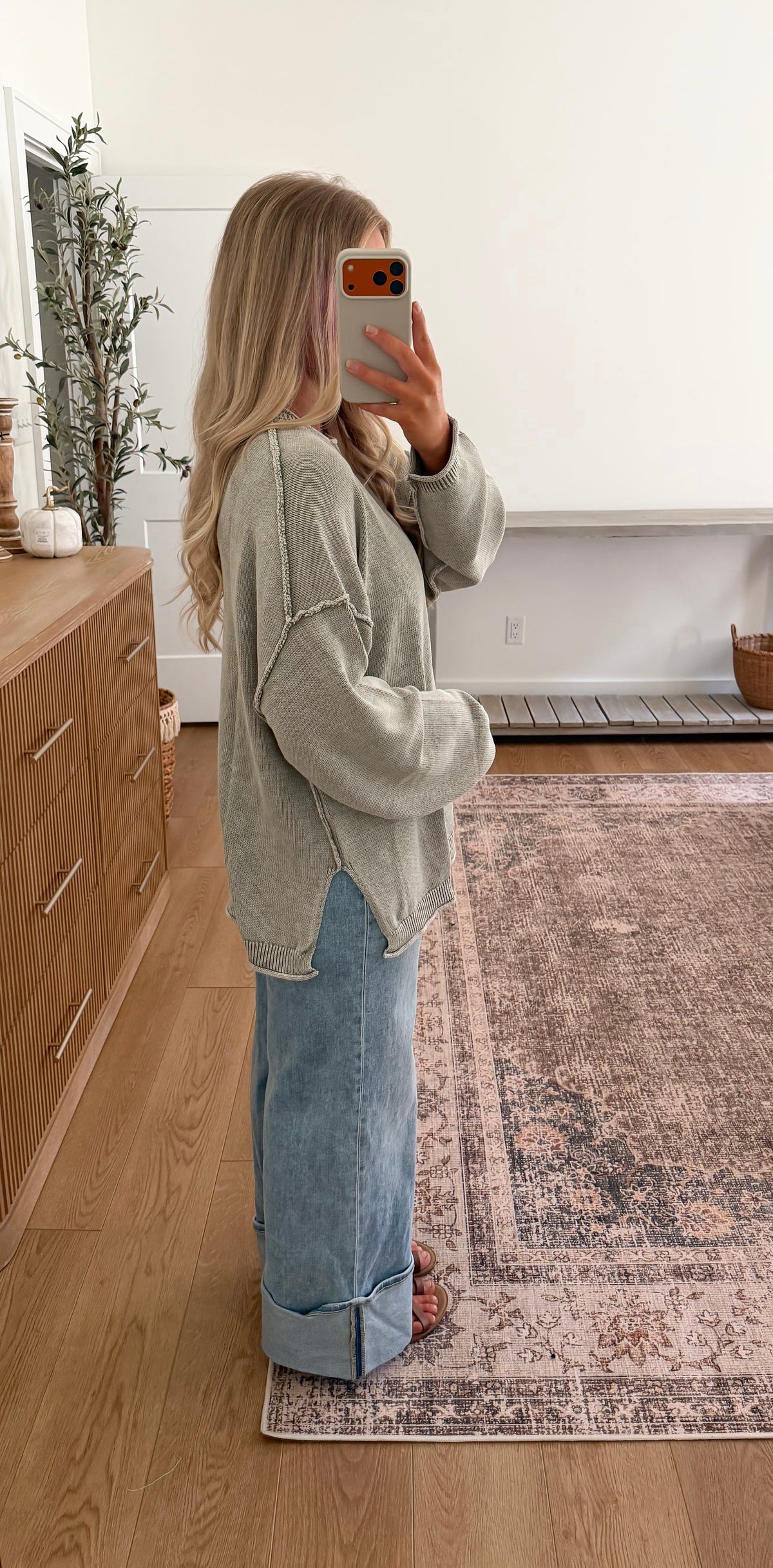 The Cozy Classic Sweater - Light Olive