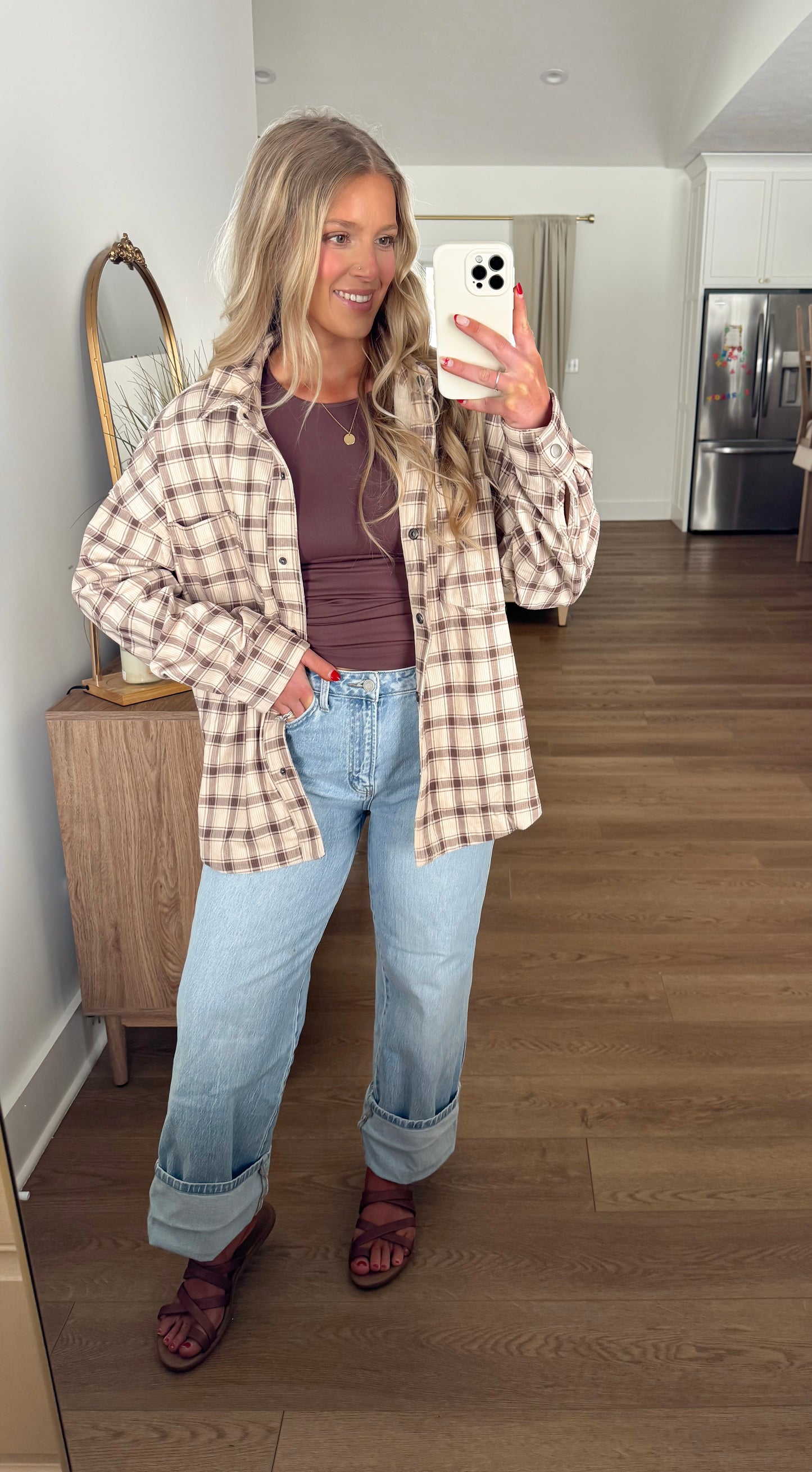 Button Down Jacket - Taupe