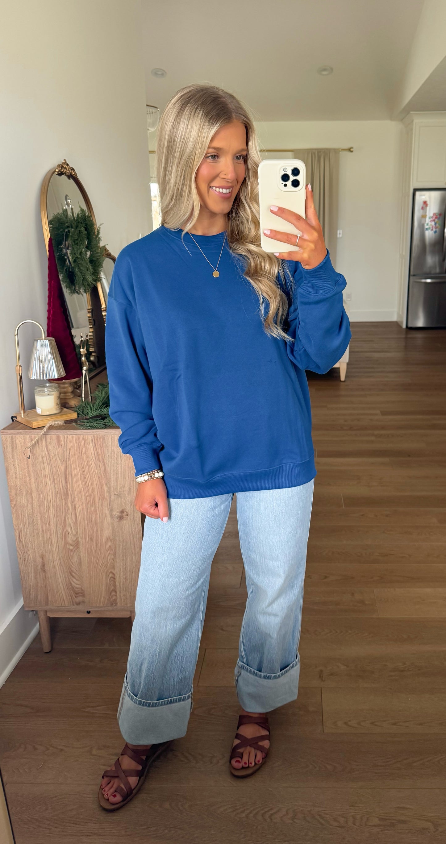 Fleece Crewneck - Royal Blue