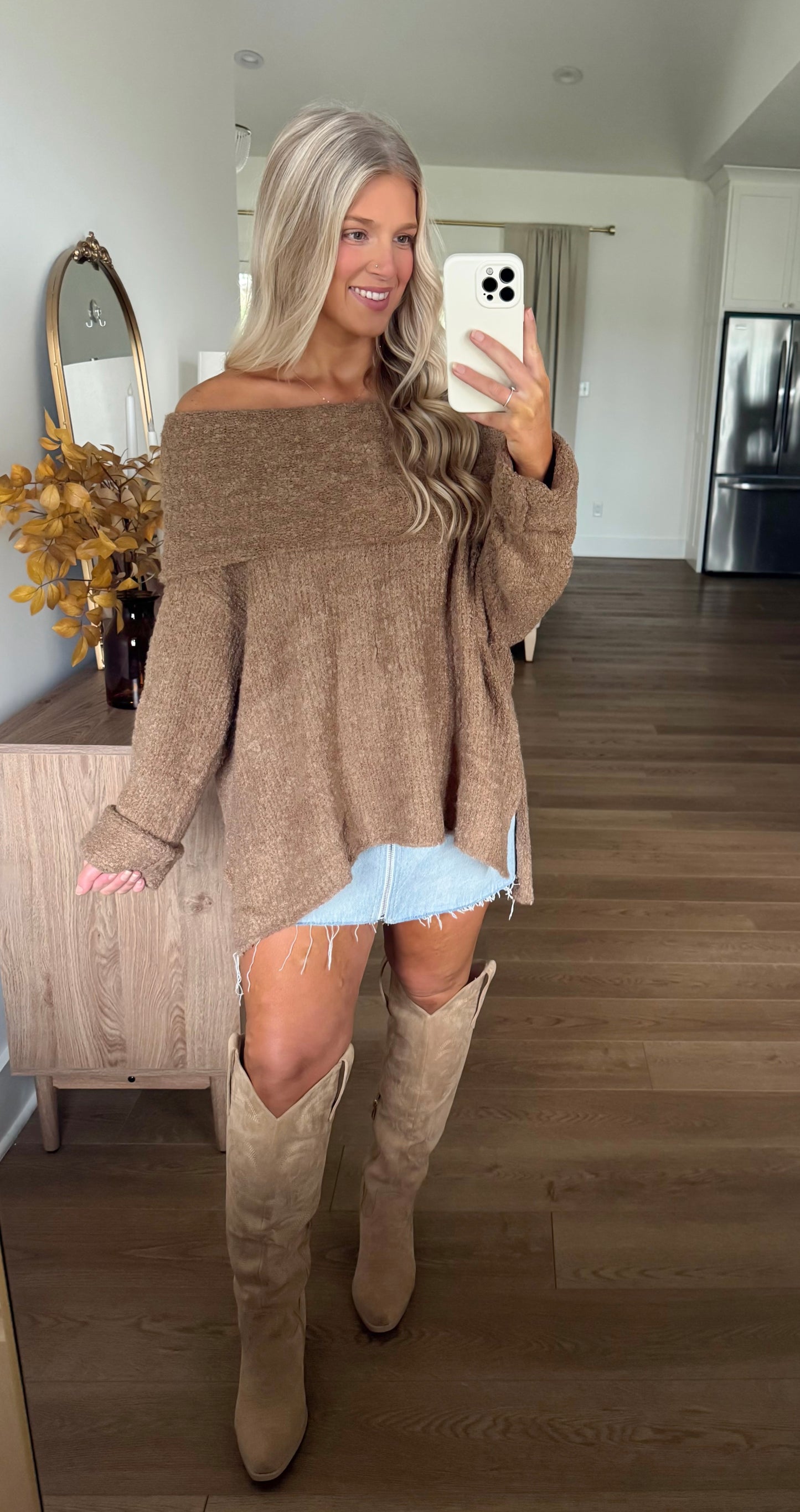 Slouchy Pullover - Mocha