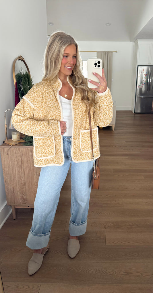 Aspen Quilted Jacket - Mustard