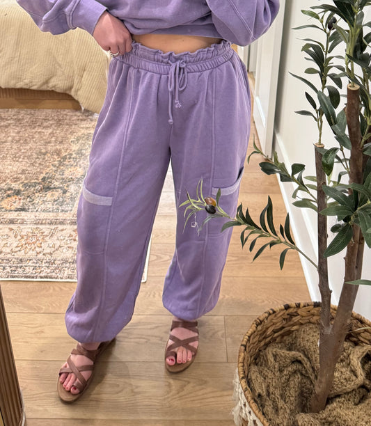 Luxe Lounge Joggers - Purple