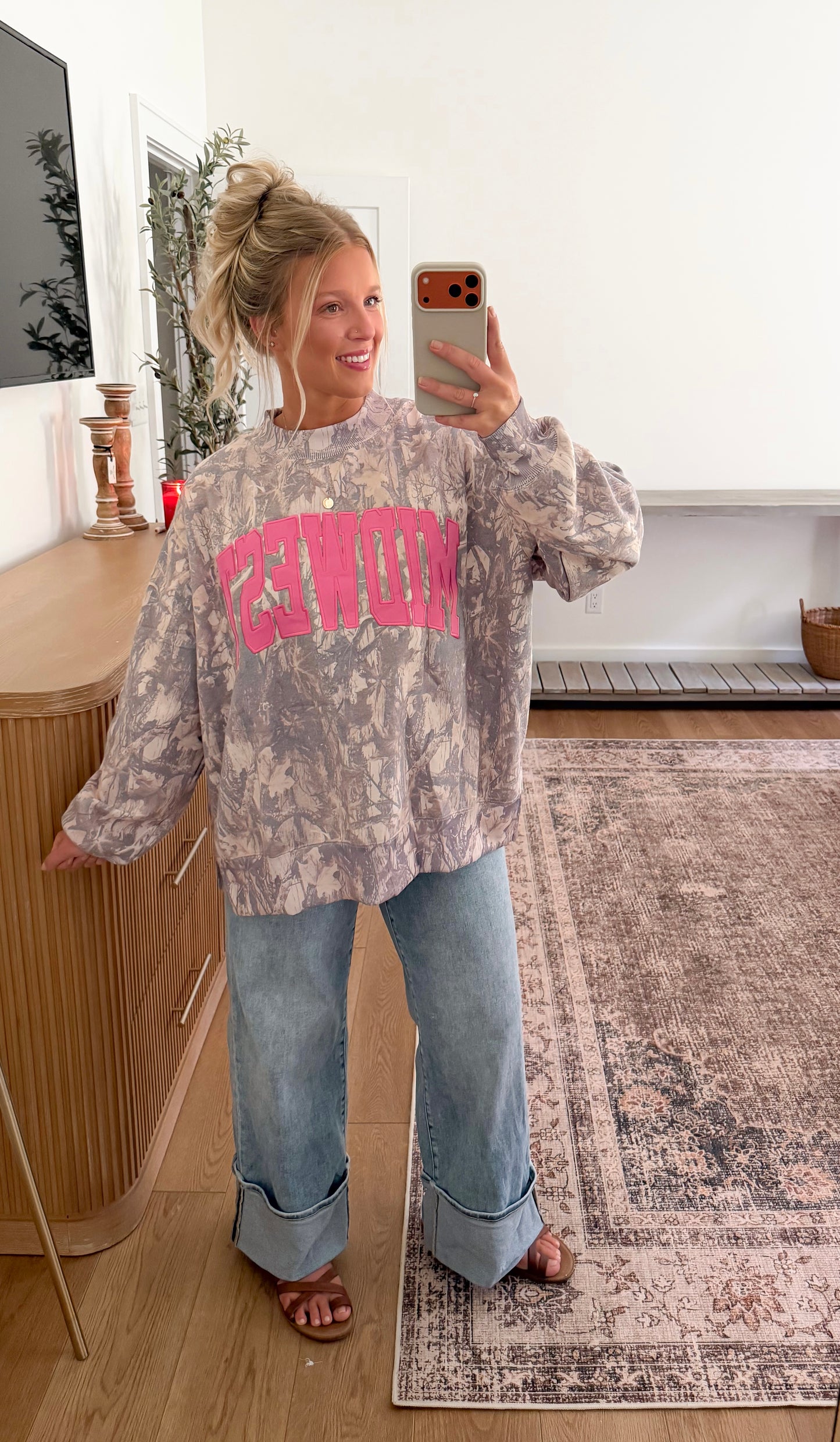 Midwest Embroidered Mock Neck - Camo