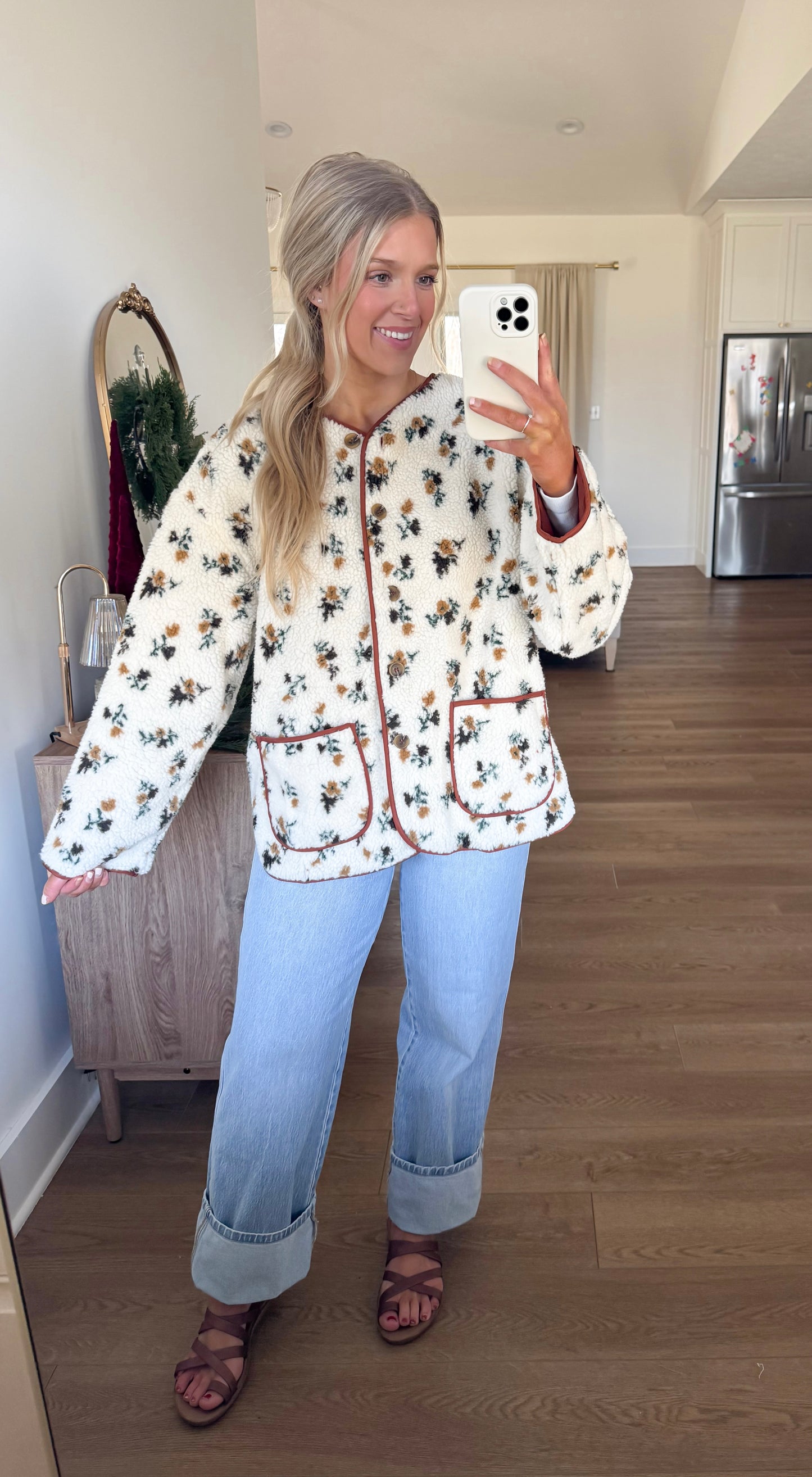 Floral Sherpa Jacket