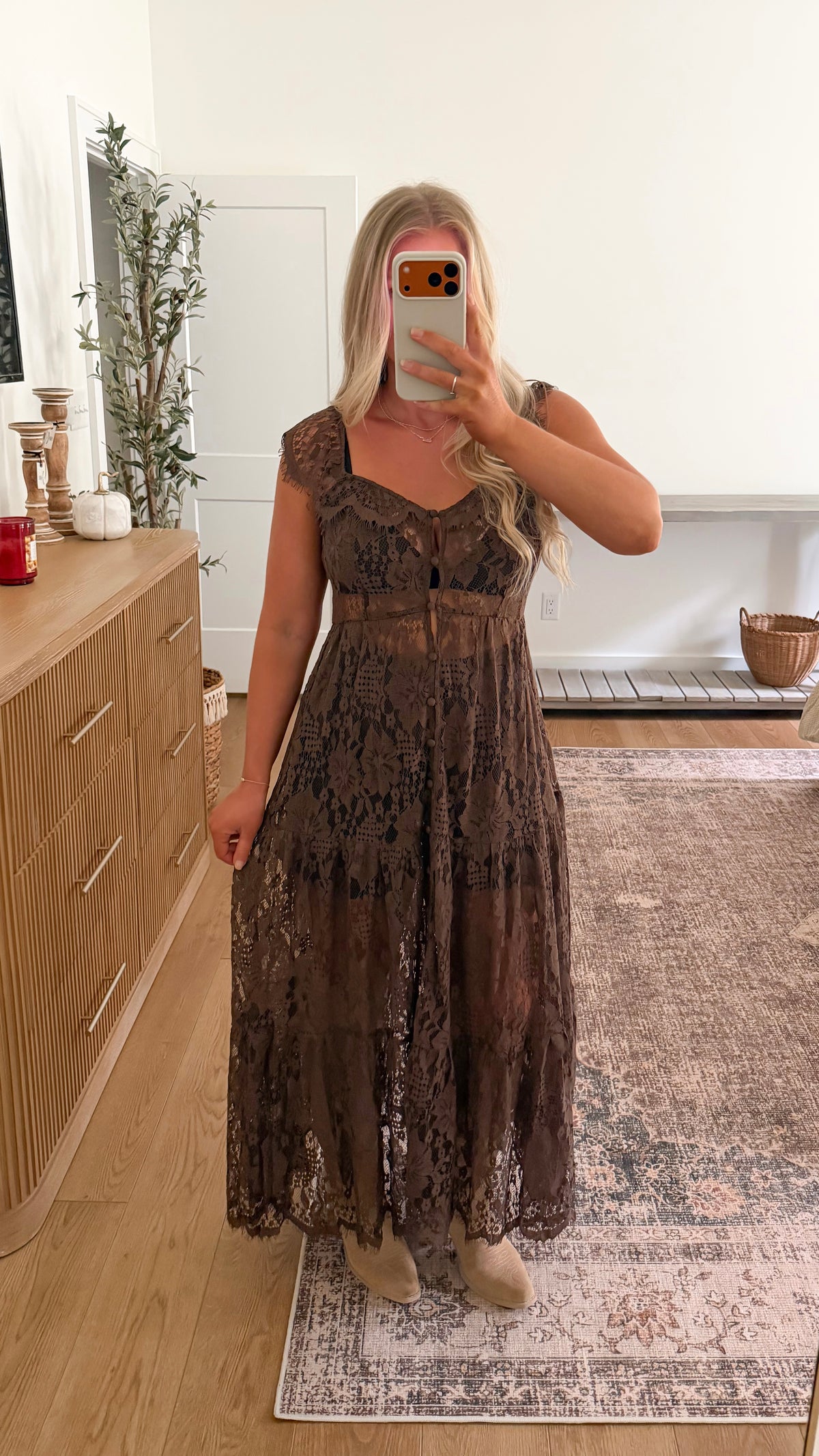 Lace Duster - Chocolate