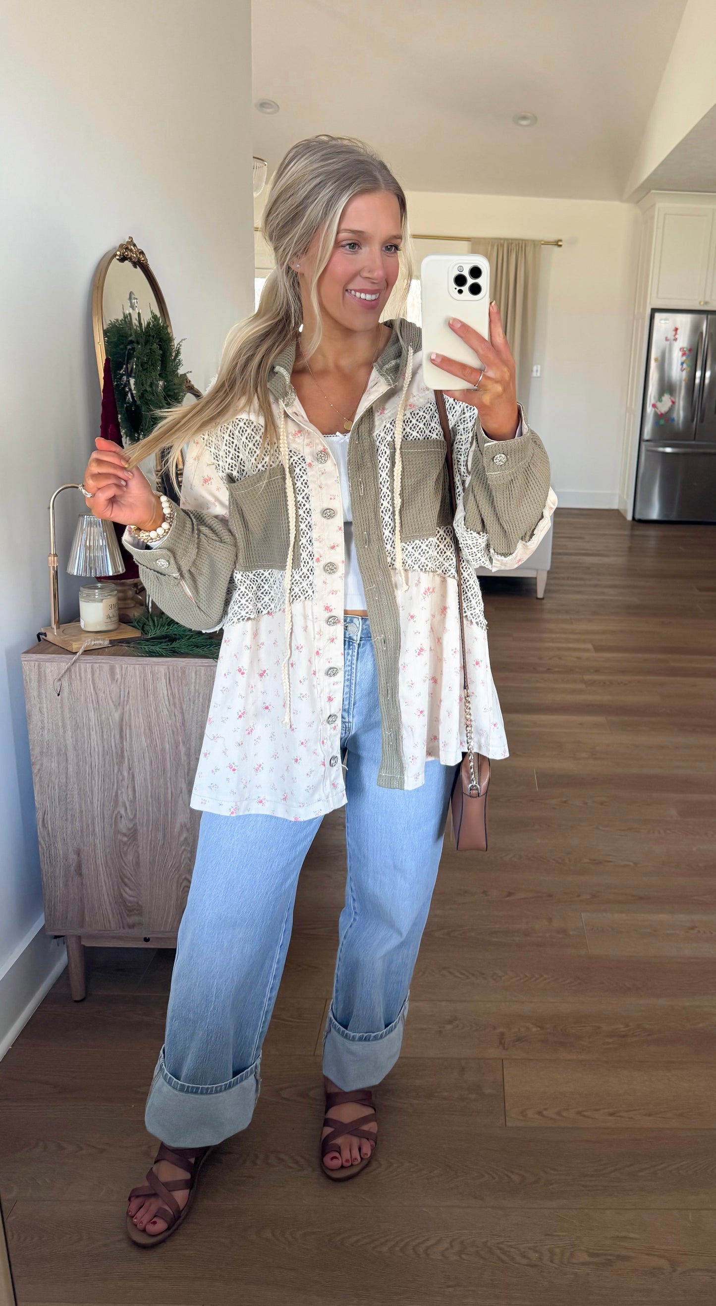 POL Olive Bloom Jacket