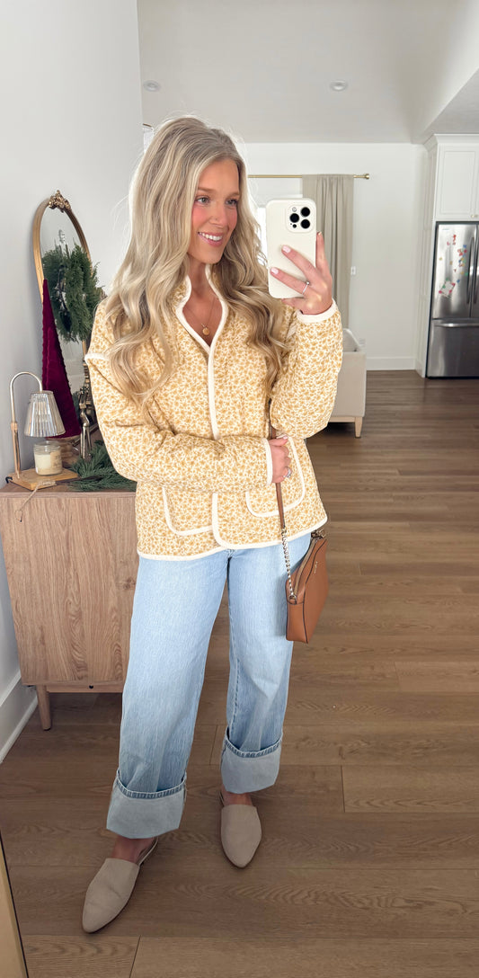 Aspen Quilted Jacket - Mustard