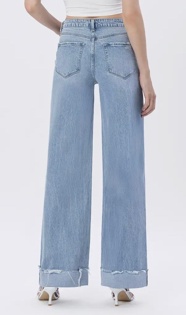 Vervet Baggy Wide Leg Denim - Lt. Wash