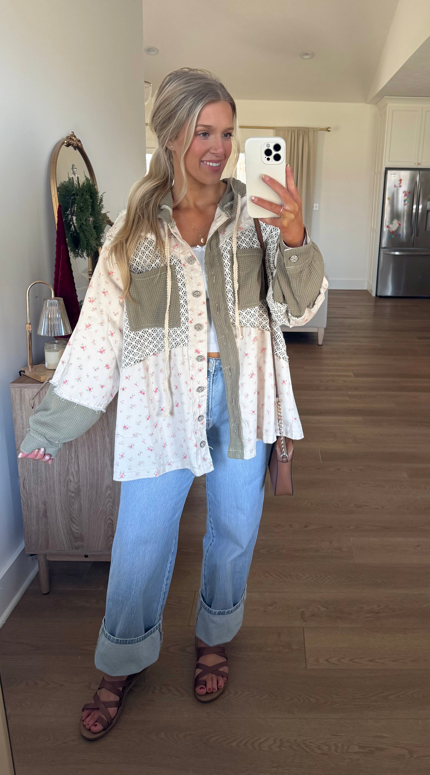 POL Olive Bloom Jacket