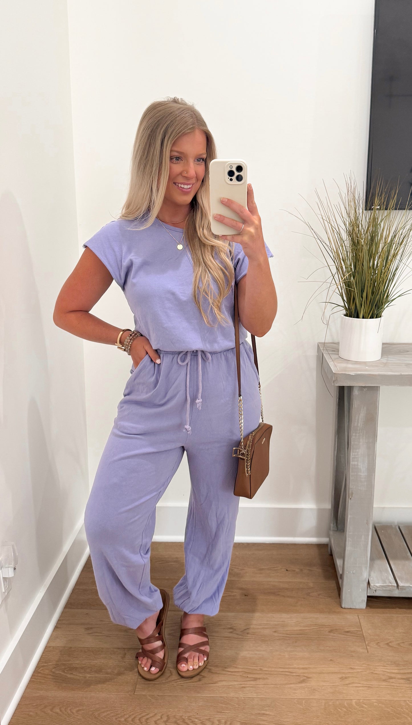 Throw On & Go Jumpsuit - Wisteria