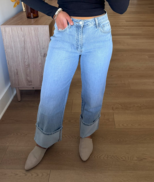 Vervet Baggy Cuffed Denim