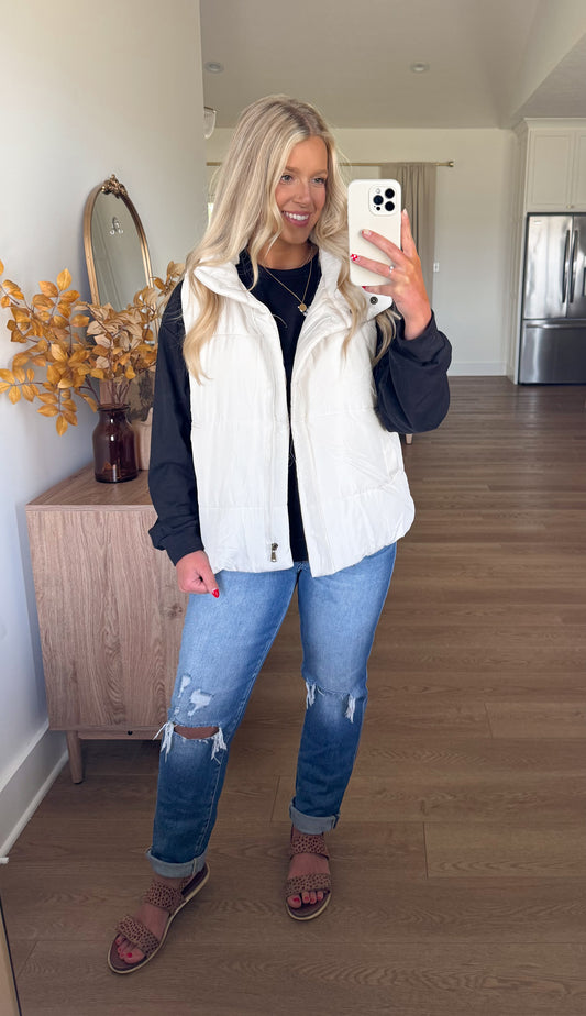 Puffer Vest - Ivory