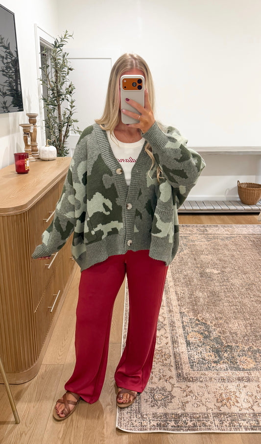 End Zone Cardigan - Camo