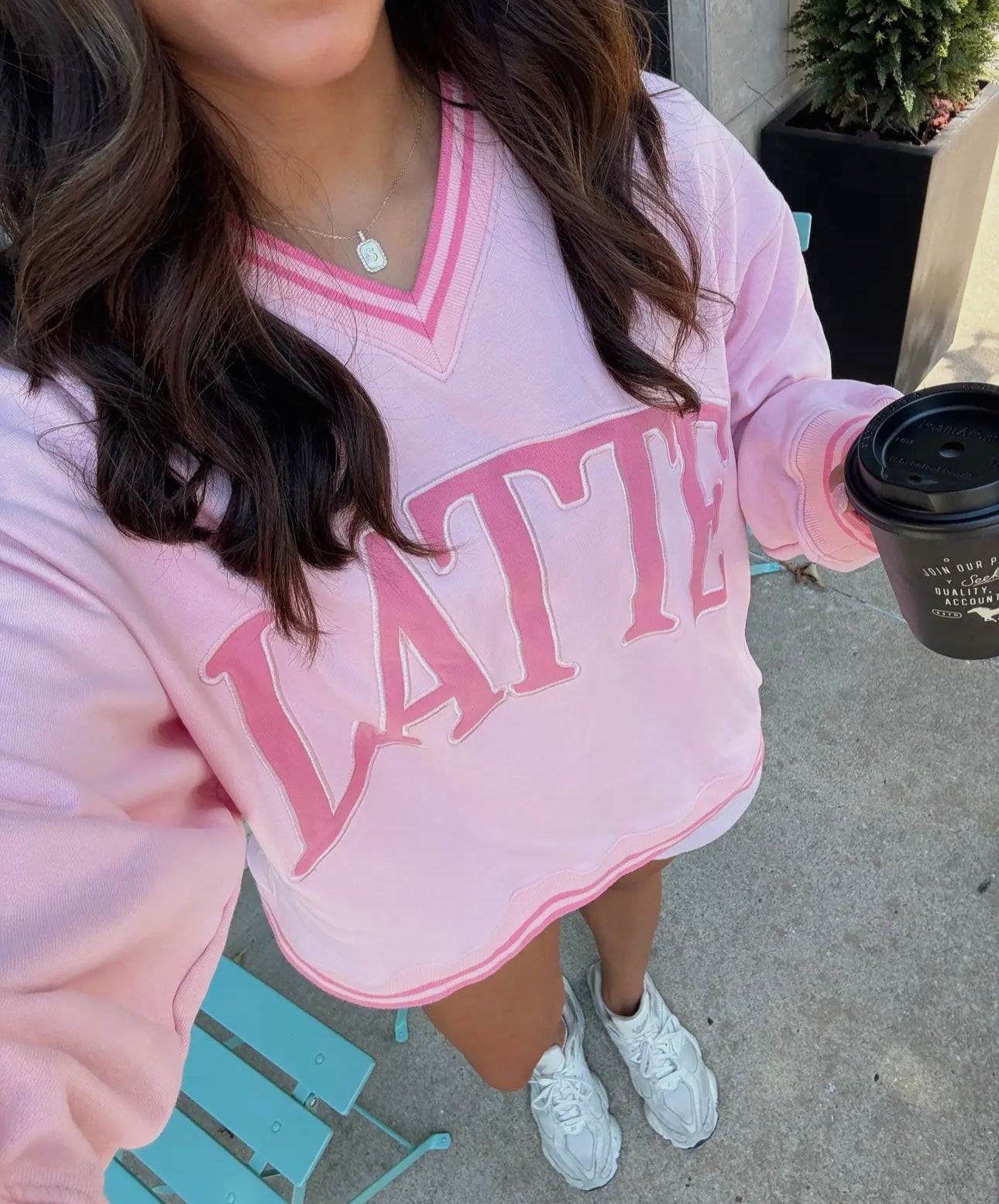 Latte - Vintage Pink Pullover